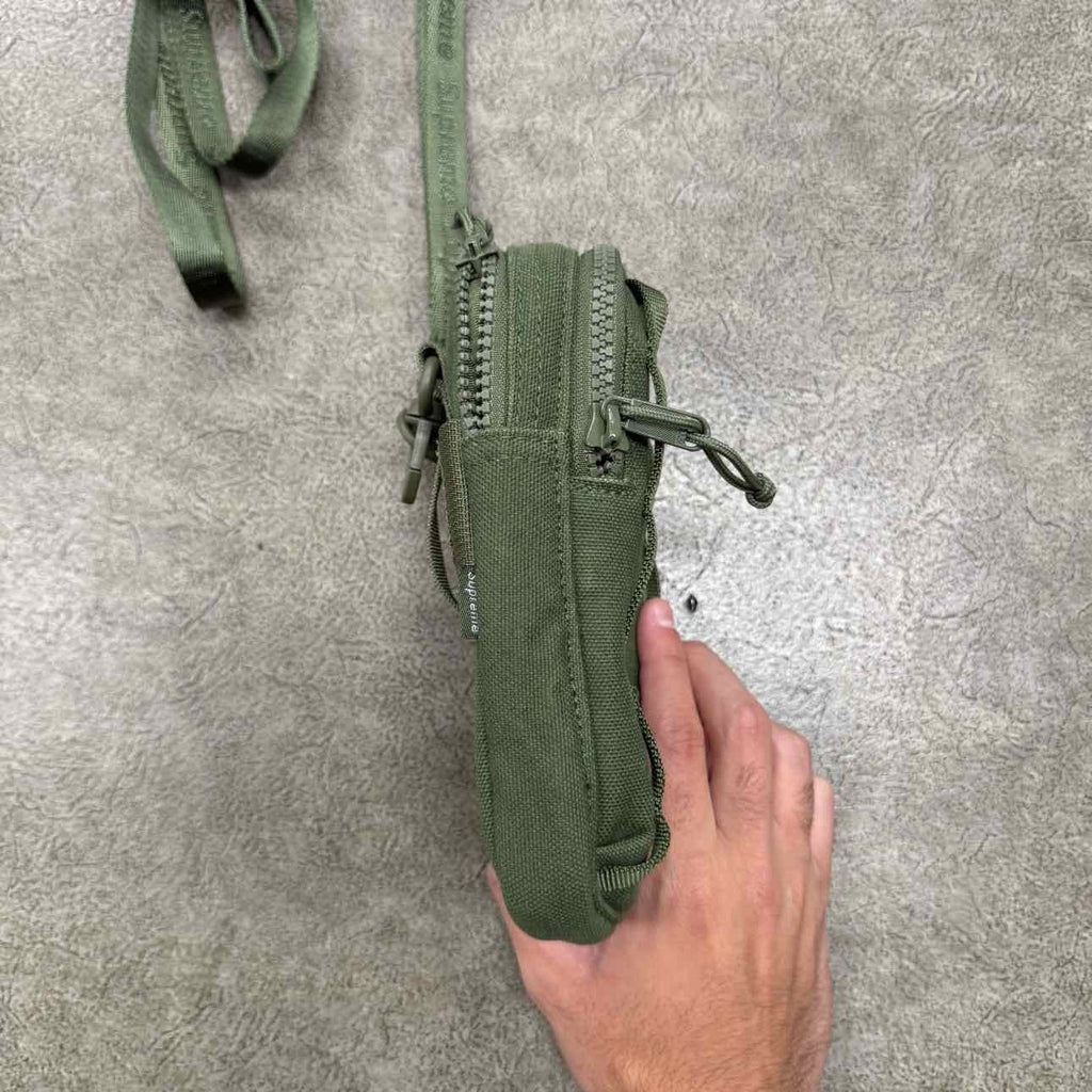 Supreme Shoulder Bag "SMALL BOX LOGO" Used Green Size OS
