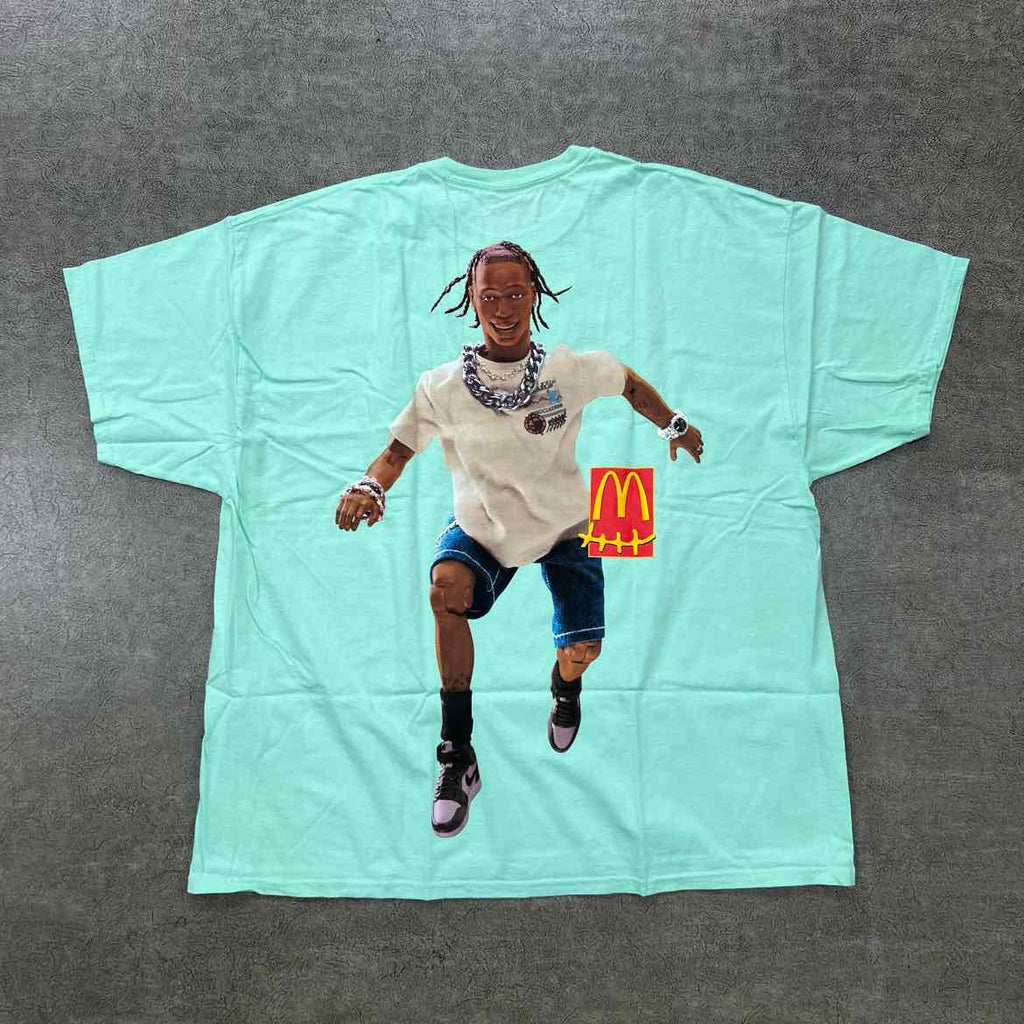 Travis Scott T-Shirt "SERIES IV" Teal New Size XL