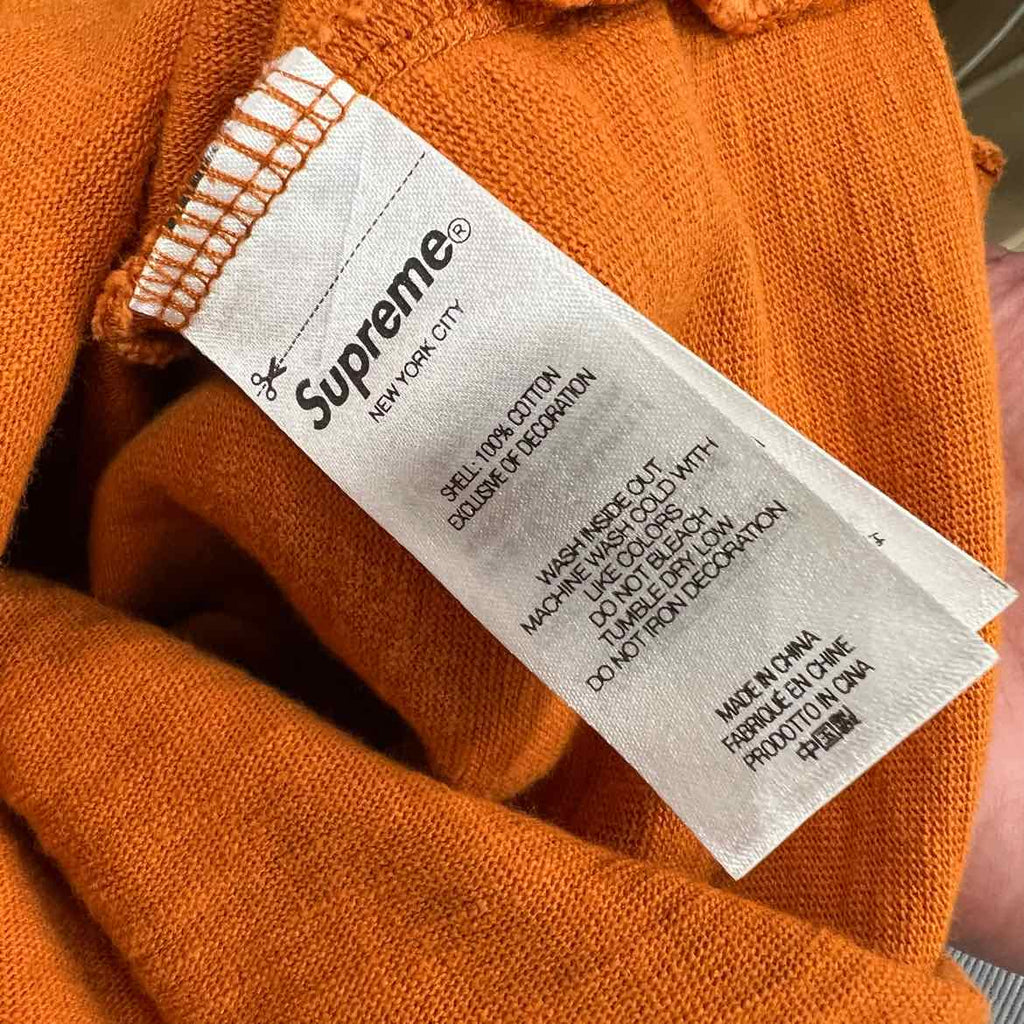 Supreme T-Shirt "OLD ENGLISH" Rust Used Size 2XL