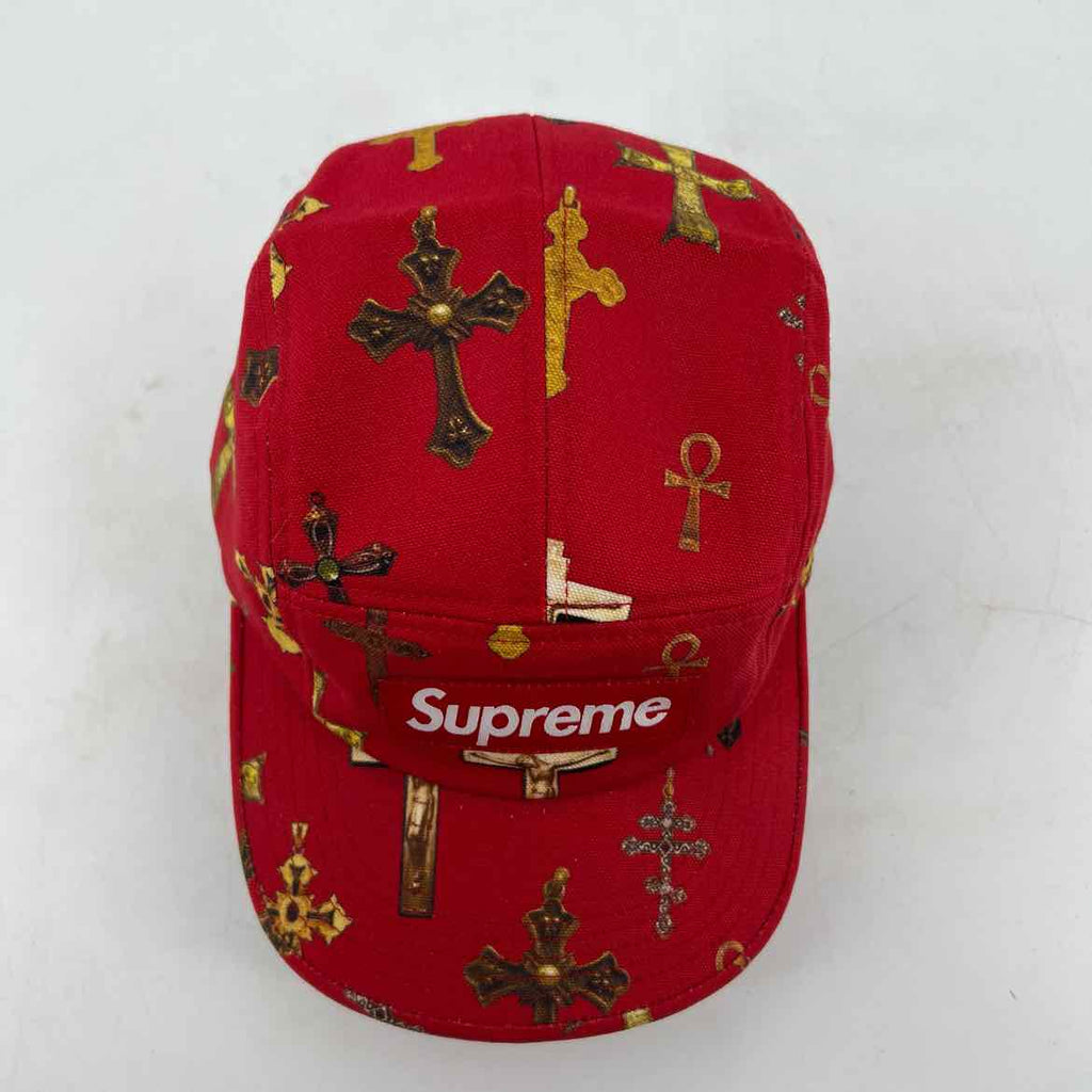 Supreme Camp Cap "CROSSES" Used Red Size OS