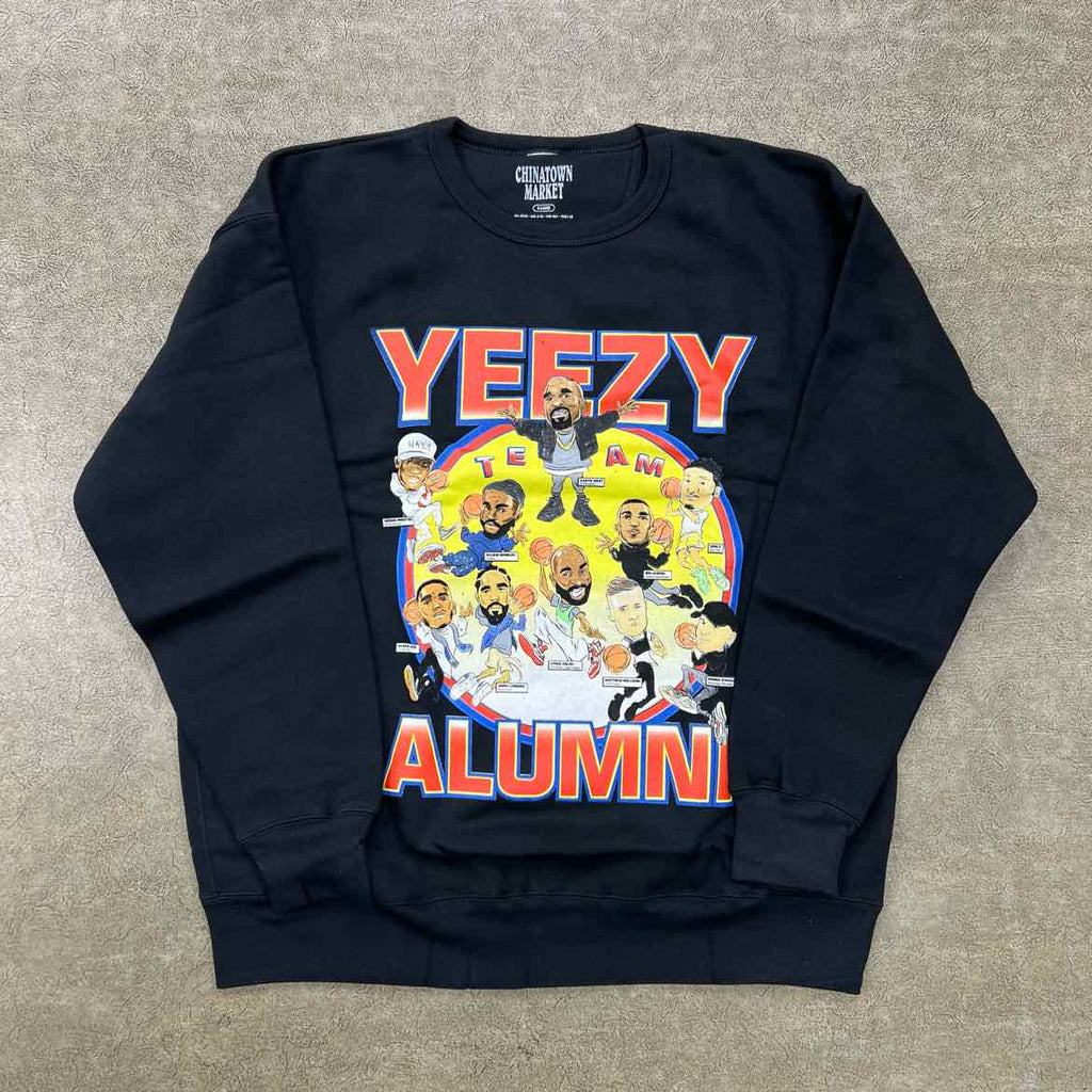 Chinatown Market Crewneck Sweater "YEEZY" Black New Size XL