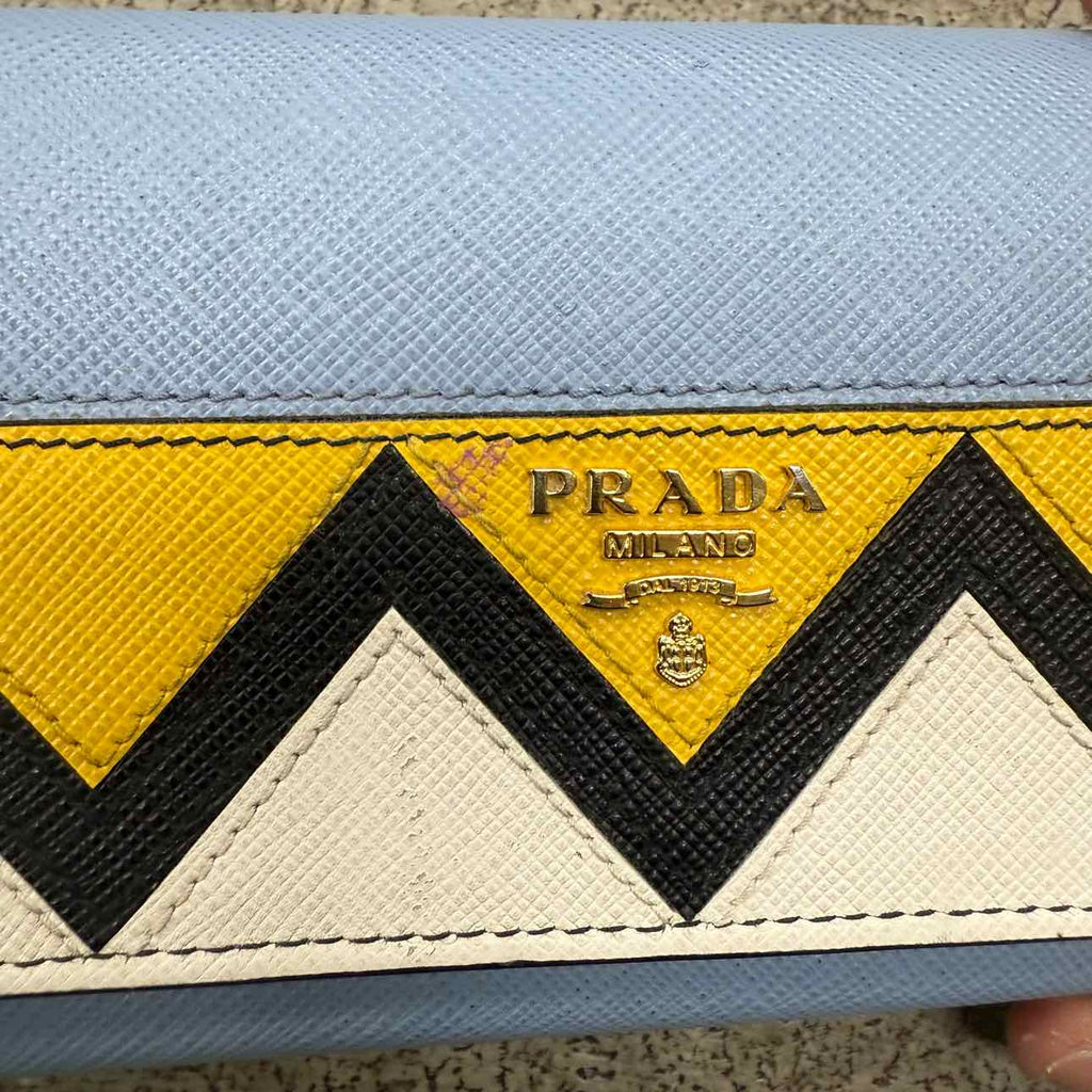 Prada Wallet Used Blue