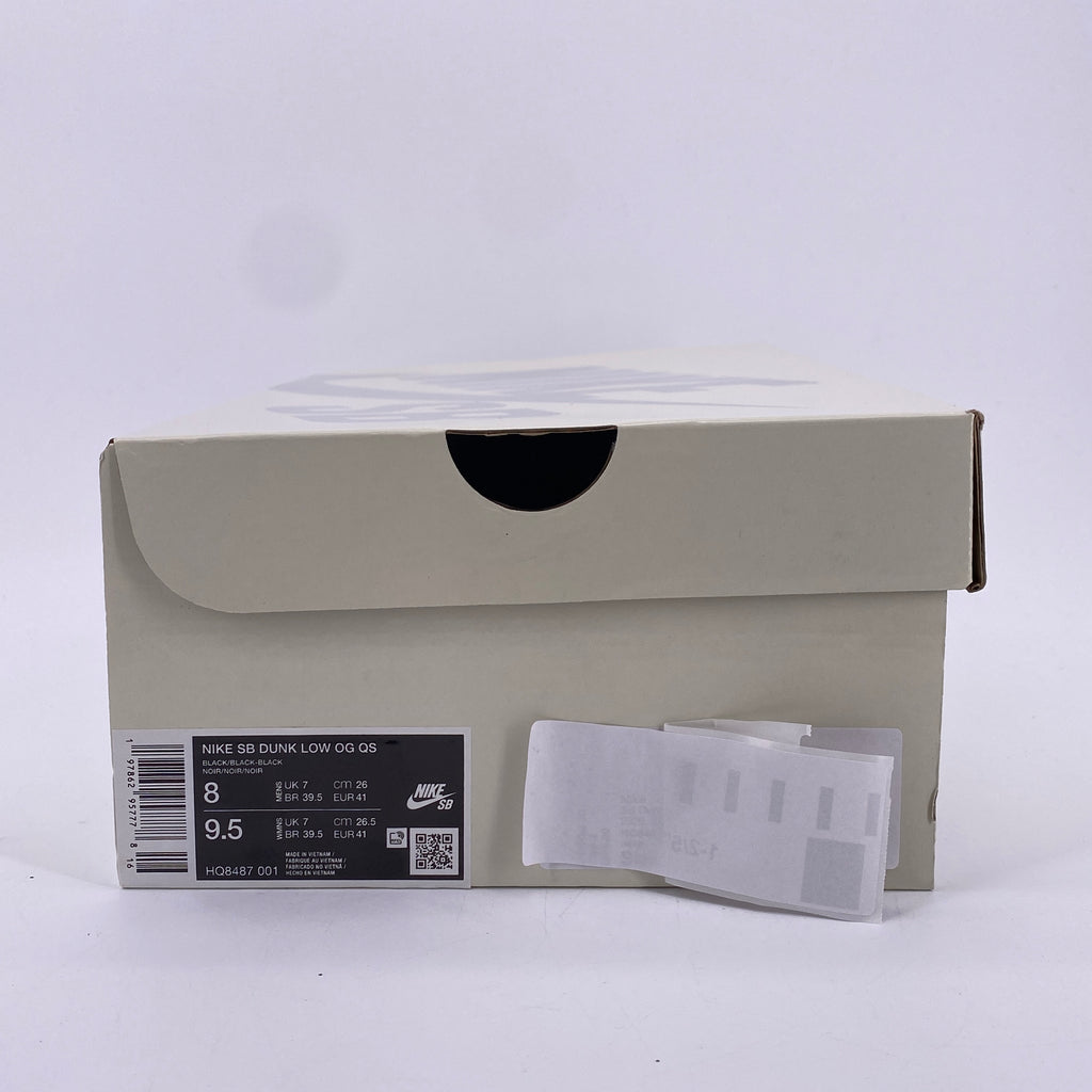Nike SB Dunk Low "Supreme 94 Black" 2025 New Size 8