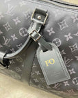 Louis Vuitton Duffle Bag "KEEPALL 55" Used Black Size 55