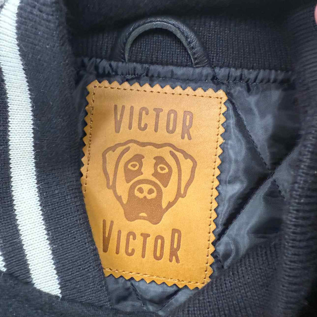 Human Made Varsity Jacket "VICTOR VICTOR" Black Used Size M