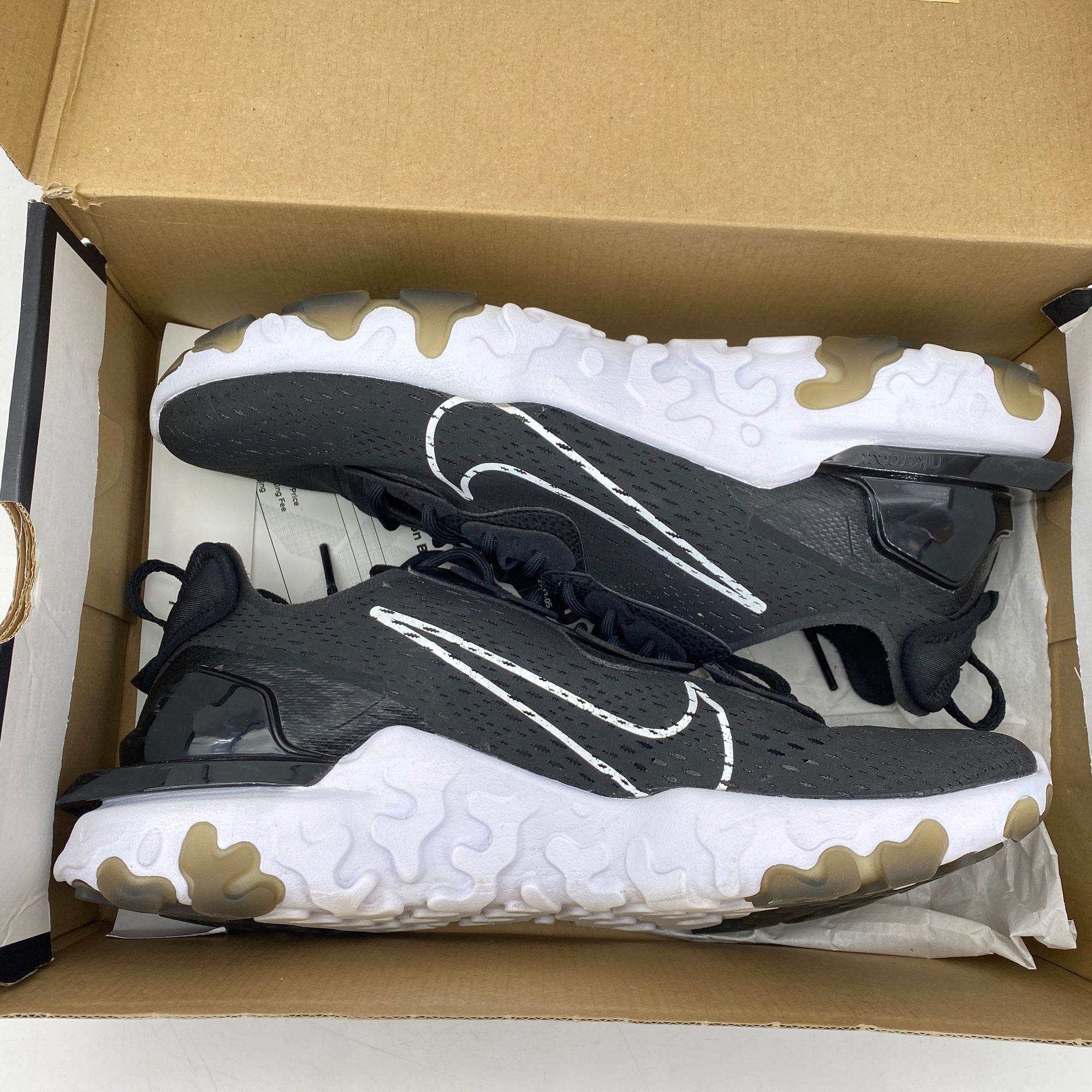 Nike React Vision &quot;Black&quot; 2020 Used Size 11.5