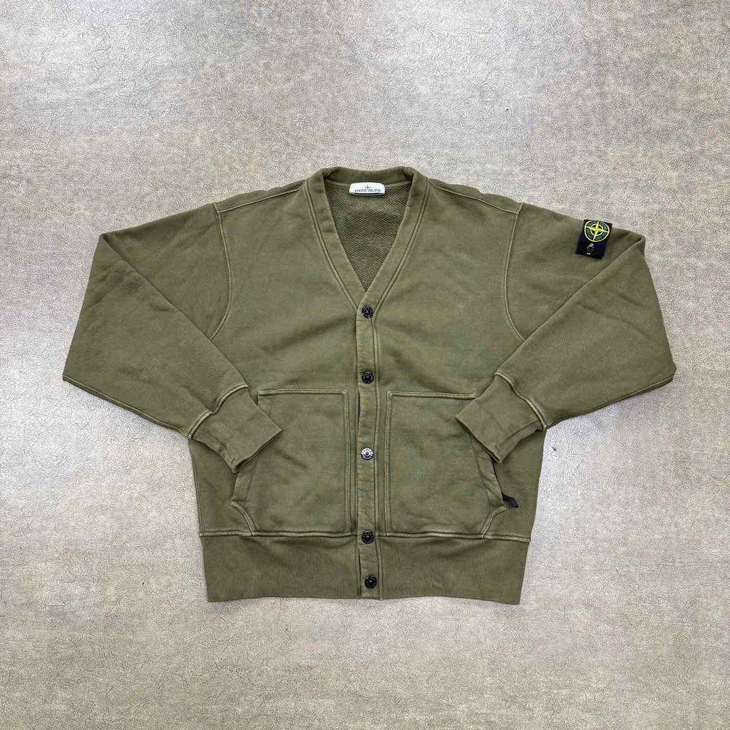 Stone Island Cardigan "PATCH" Olive Used Size L