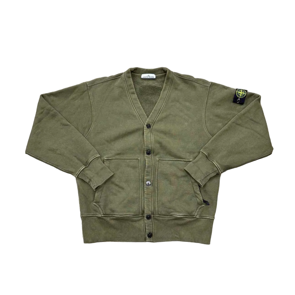 Stone Island Cardigan "PATCH" Olive Used Size L