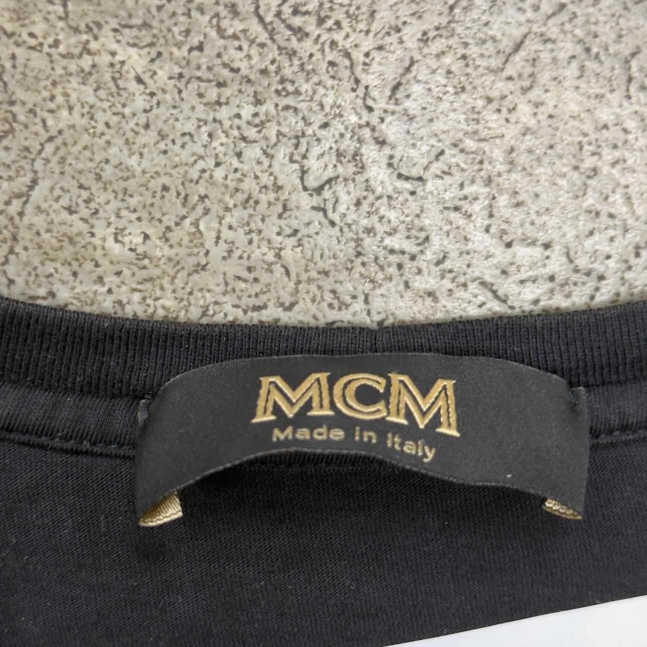 MCM T-Shirt &quot;LOGO&quot; Black Used Size M