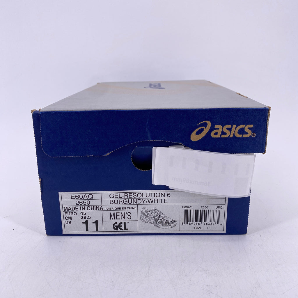 Asics Gel Resolution 6 "Burgundy"  New Size 11
