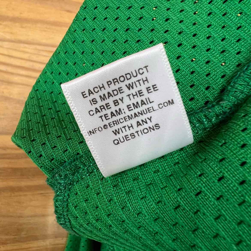 Eric Emanuel Mesh Shorts "BASIC LOGO" Green Used Size L