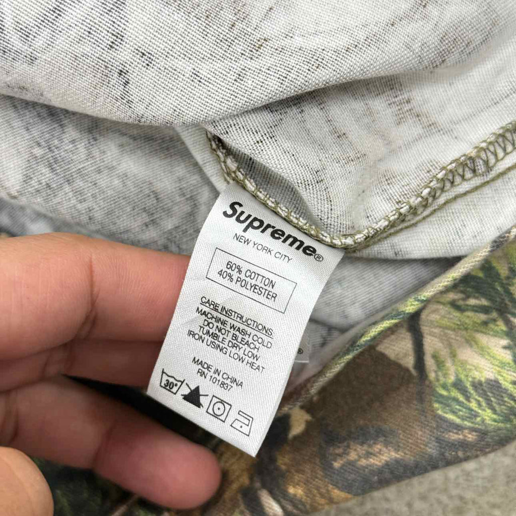 Supreme Button Up "REAL TREE CAMO" Green Used Size L