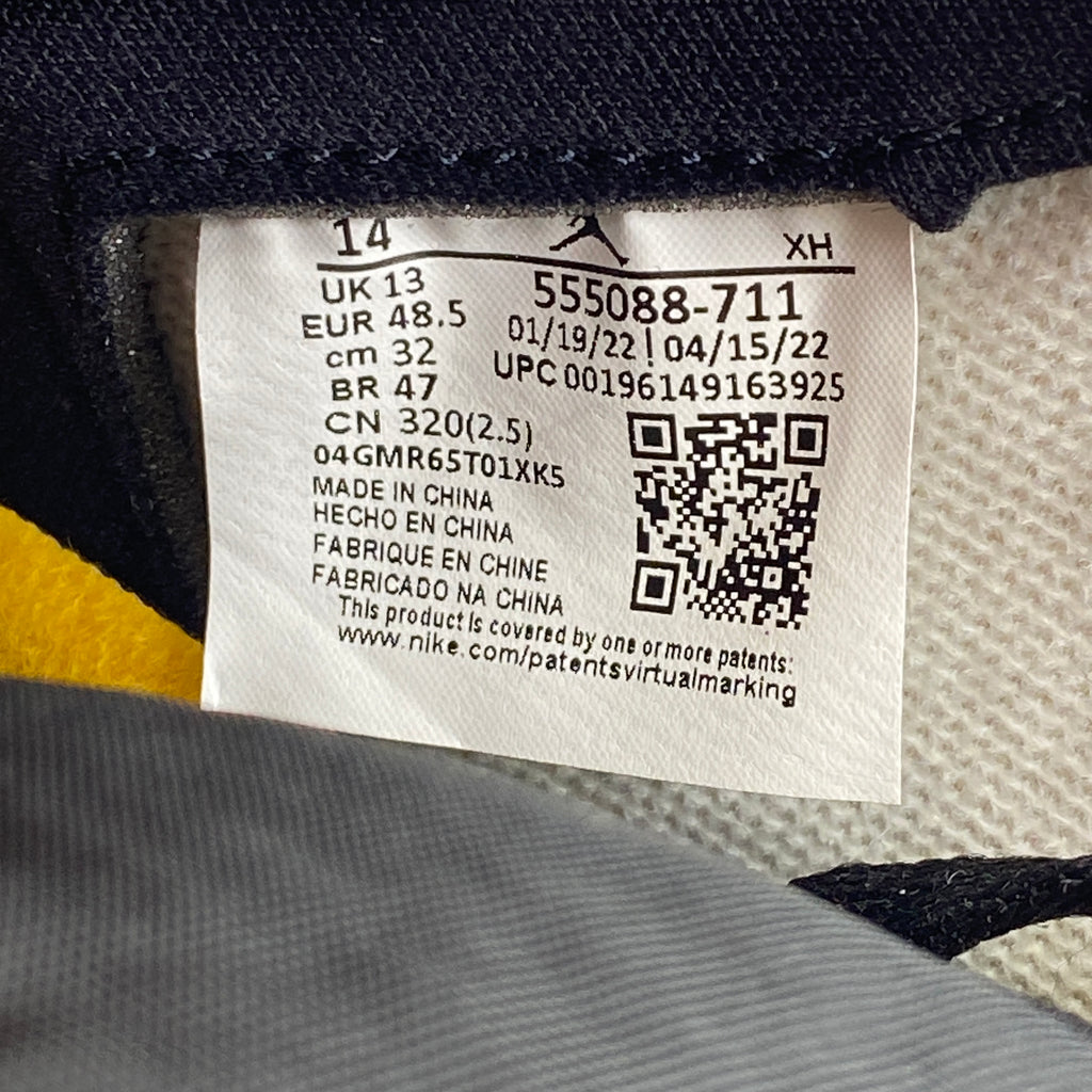 Air Jordan 1 Retro High OG "Taxi" 2022 New Size 14