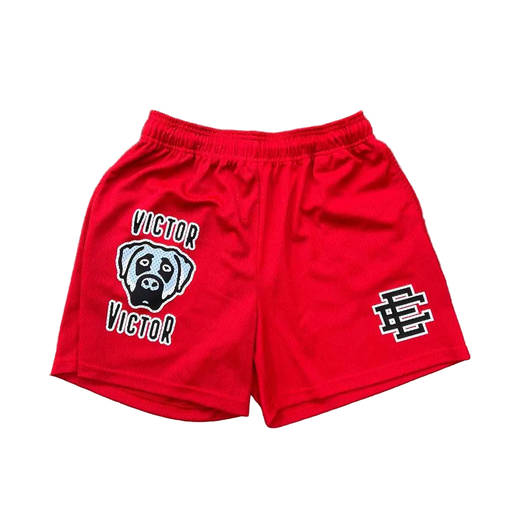 Eric Emanuel Shorts "VICTOR VICTOR" Red Used Size XL