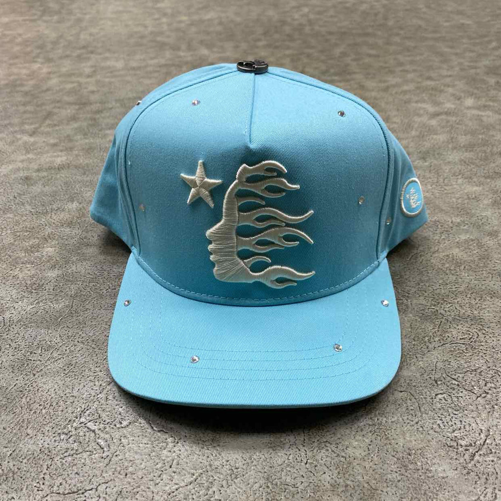Hellstar Snapback "RHINESTONE" New Baby Blue Size OS