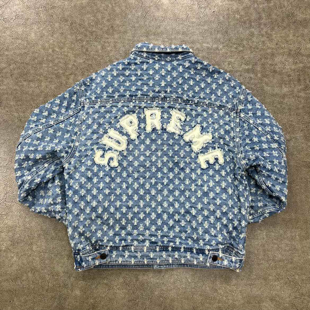 Supreme Trucker Jacket "HOLE PUNCH" Blue Used Size S