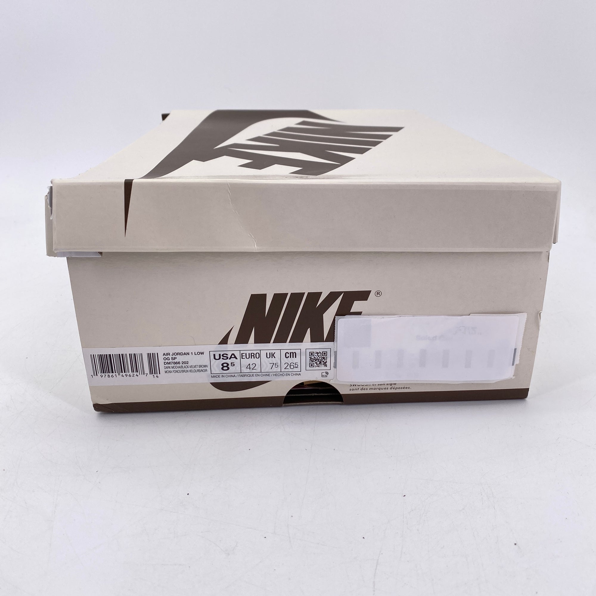 Air Jordan 1 Retro Low &quot;Velvet Brown&quot; 2024 Used Size 8.5