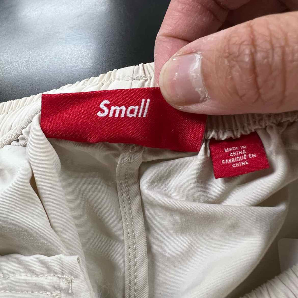 Supreme Track Pants "WARM UP" White Used Size S