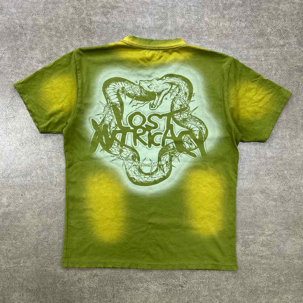 Lost Intricacy T-Shirt "RHINESTONE" Olive Used Size S
