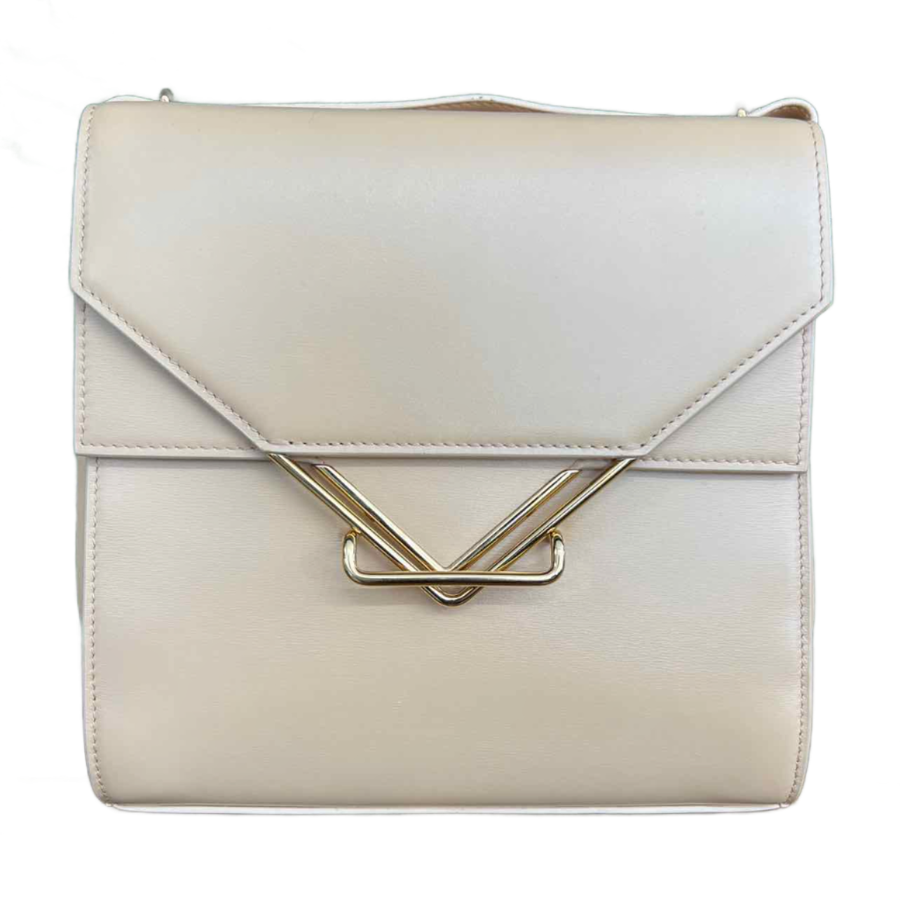 Bottega Veneta Handbag &quot;CLIP BAG&quot; New (Cond) Almond Size OS
