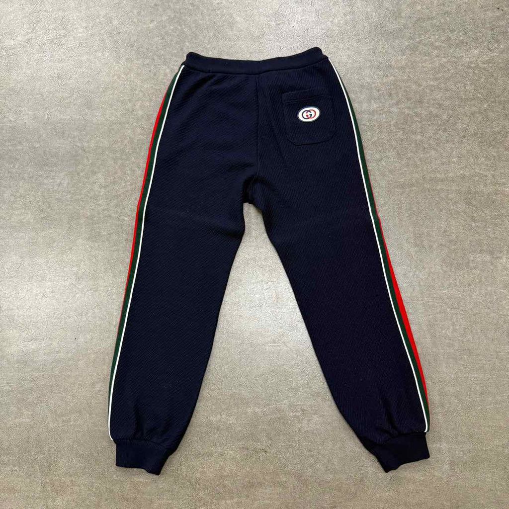 Gucci Sweatpants "STRIPED LOGO" Navy Used Size L