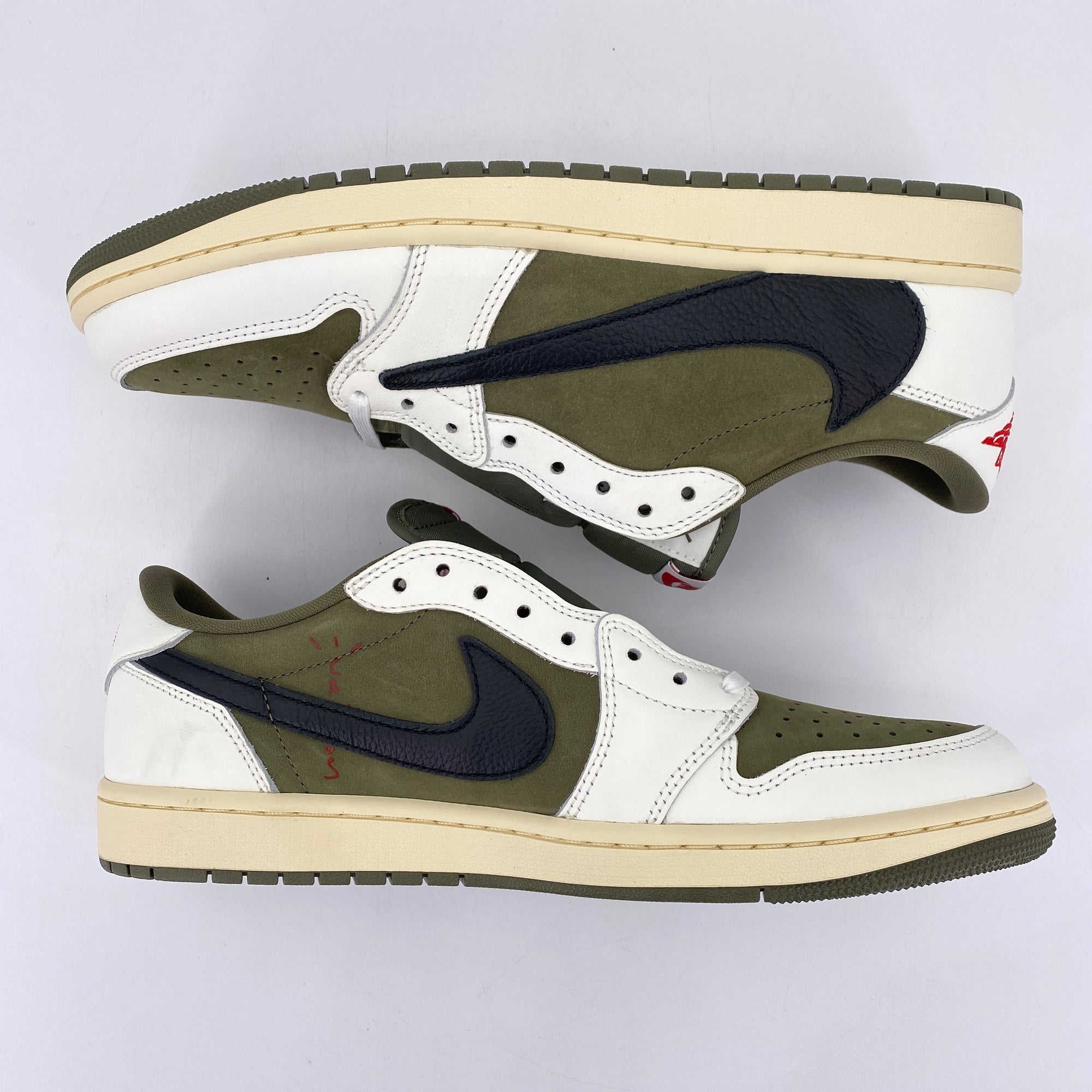 Air Jordan 1 Low OG SP &quot;Travis Scott Medium Olive&quot; 2024 New Size 8.5