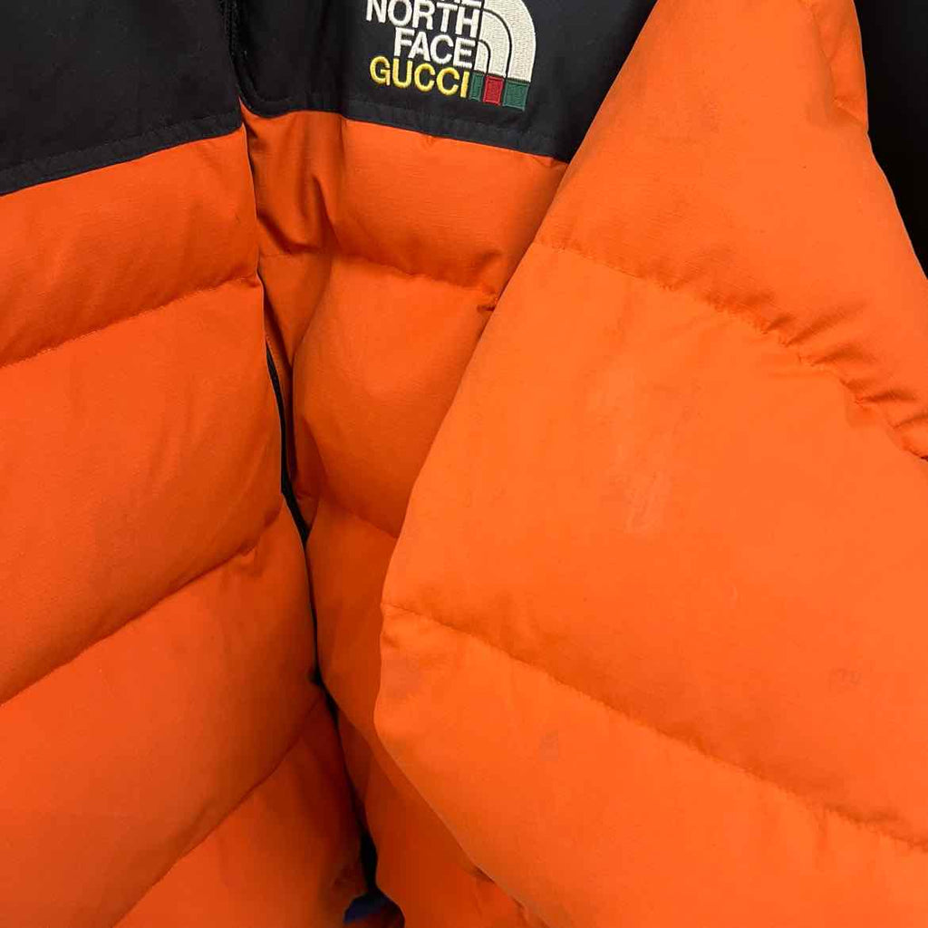 Gucci Nuptse Jacket "TNF GUCCI TECHNO RIPSTOP" Orange Used Size 2XL