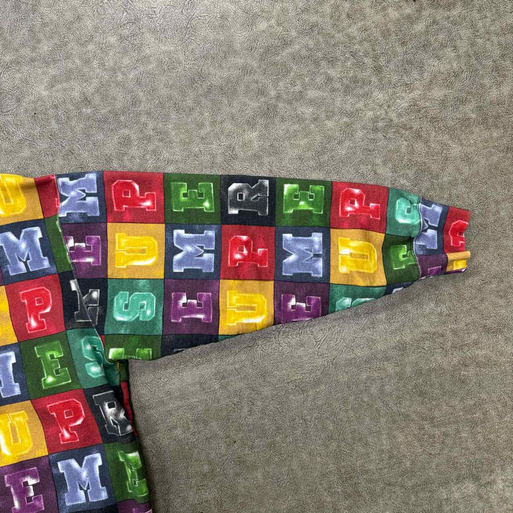 Supreme Hoodie "BLOCKS" Multi-Color Used Size L