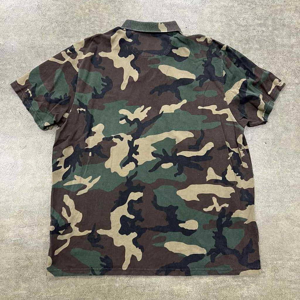 Supreme Polo "WASHED CAMO" Camo Used Size 2XL