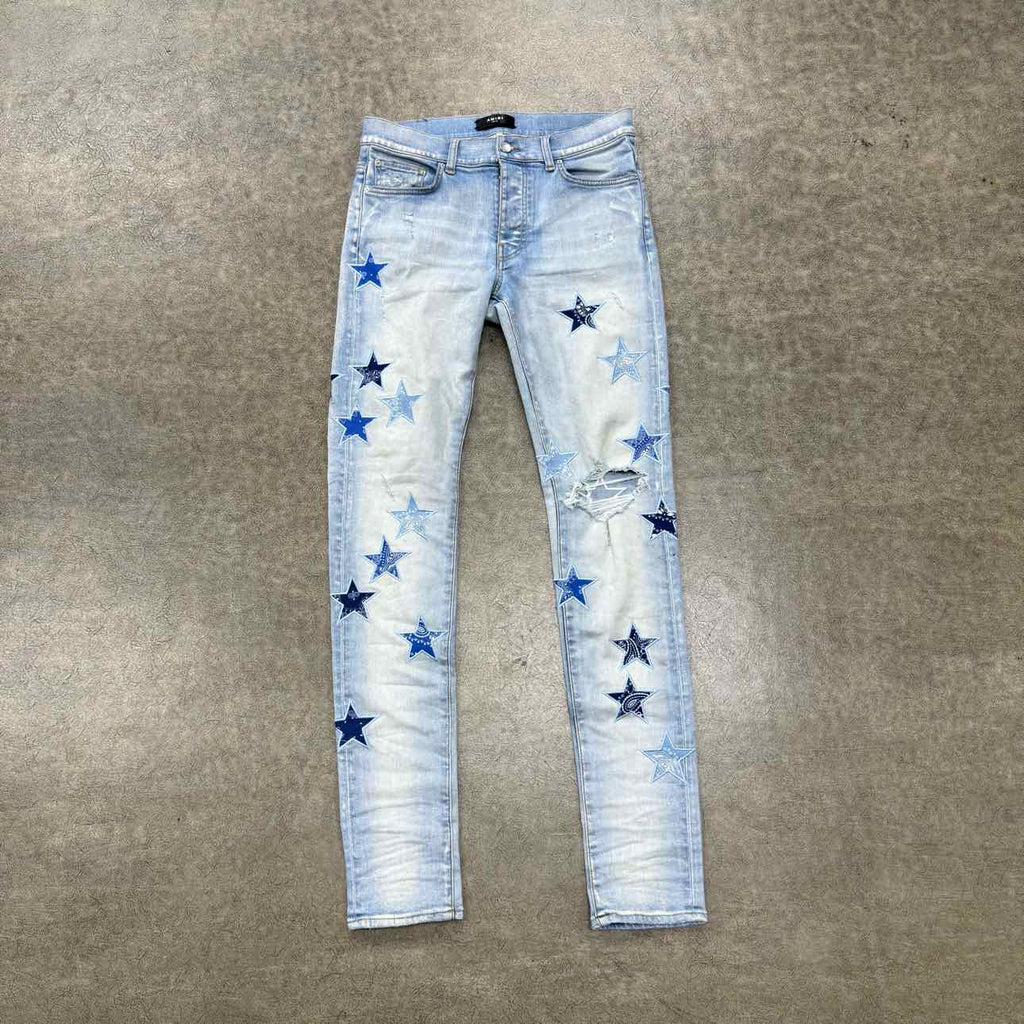 Amiri Jeans "STARS" Blue Used Size 32