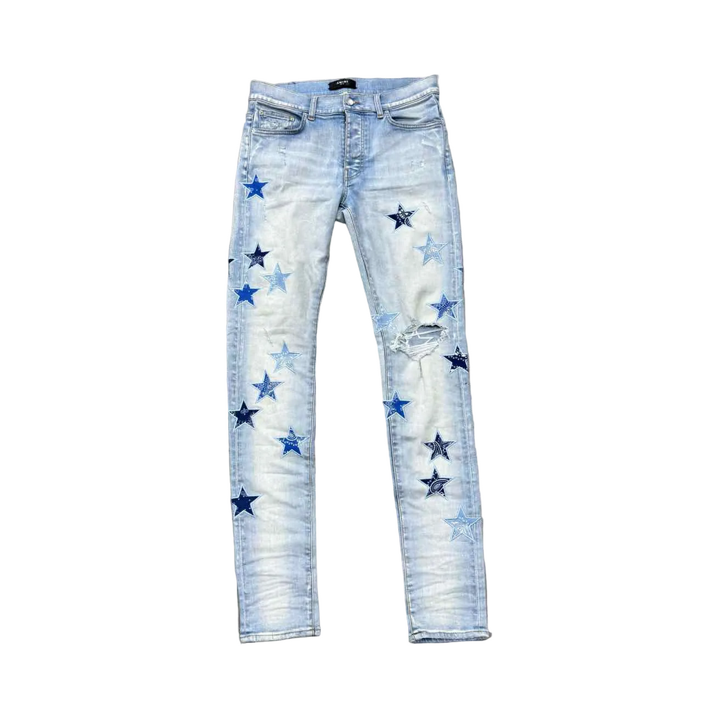 Amiri Jeans "STARS" Blue Used Size 32