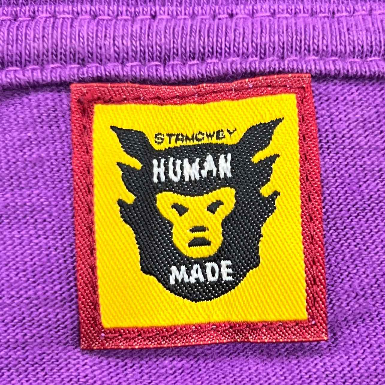 Human Made Long Sleeve &quot;PATCH LOGO&quot; Purple Used Size XL