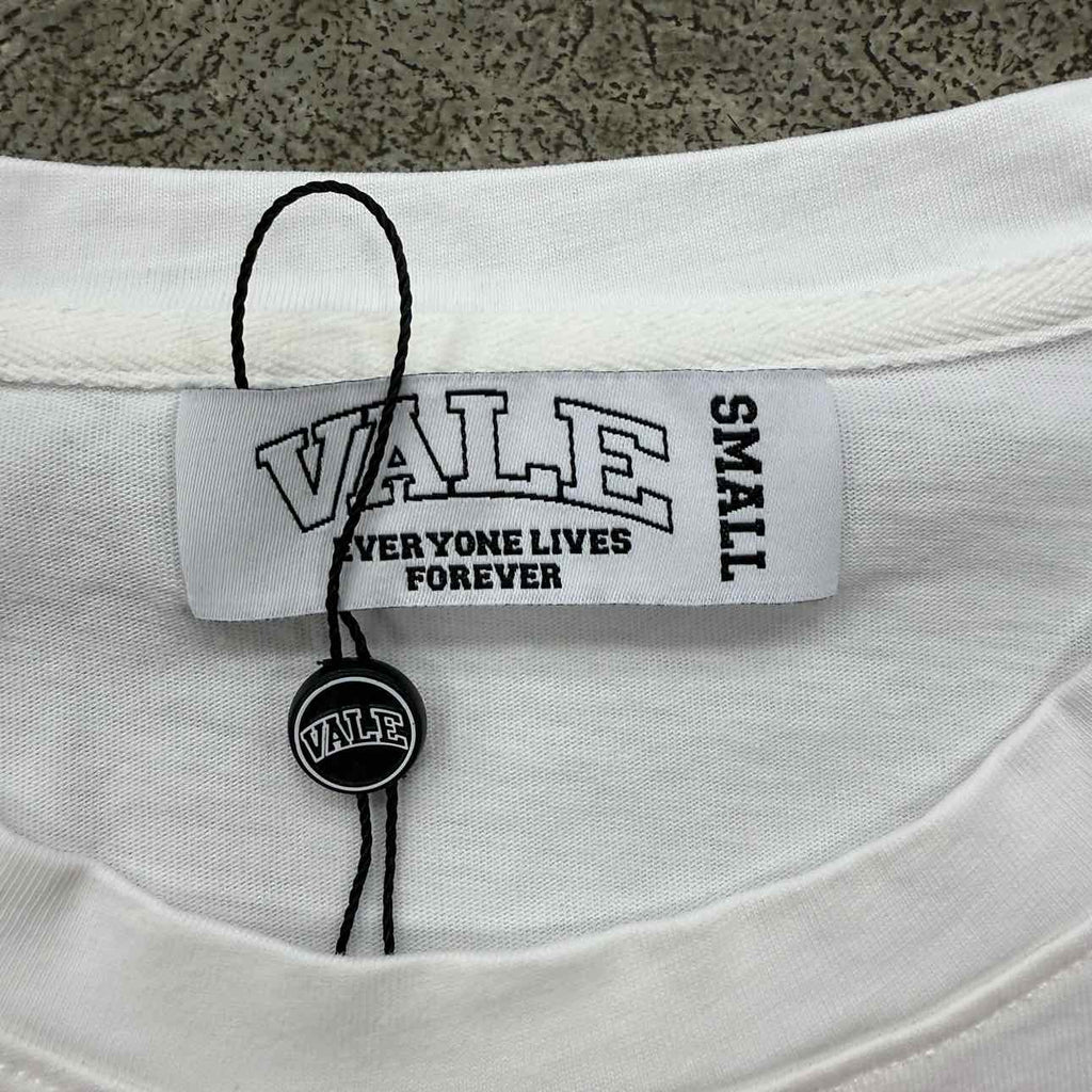 Vale T-Shirt "VALLEY ATHLETICS" White New Size S