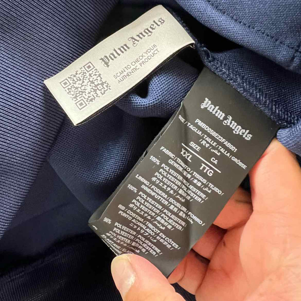 Palm Angels Track Jacket "MONOGRAM" Navy New Size 2XL