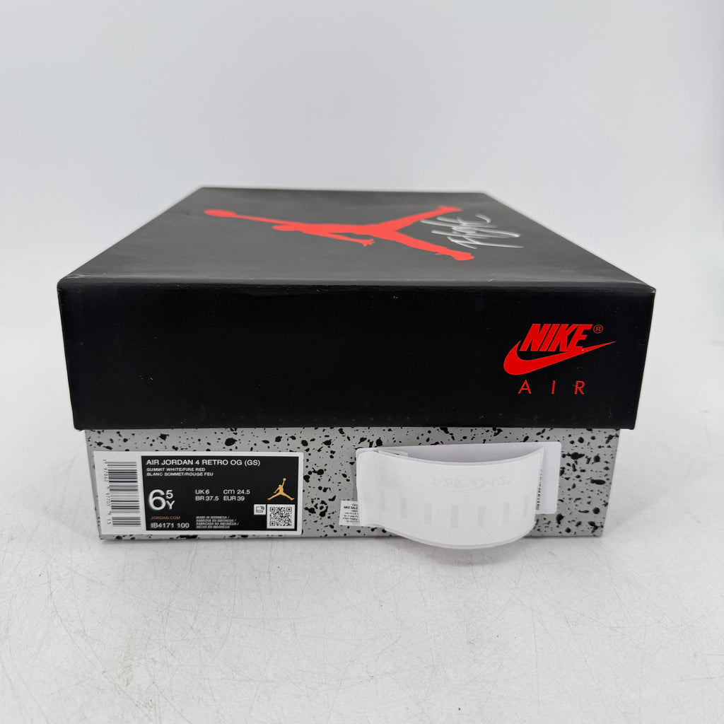 Air Jordan (GS) 4 Retro "White Cement" 2025 New Size 6.5Y