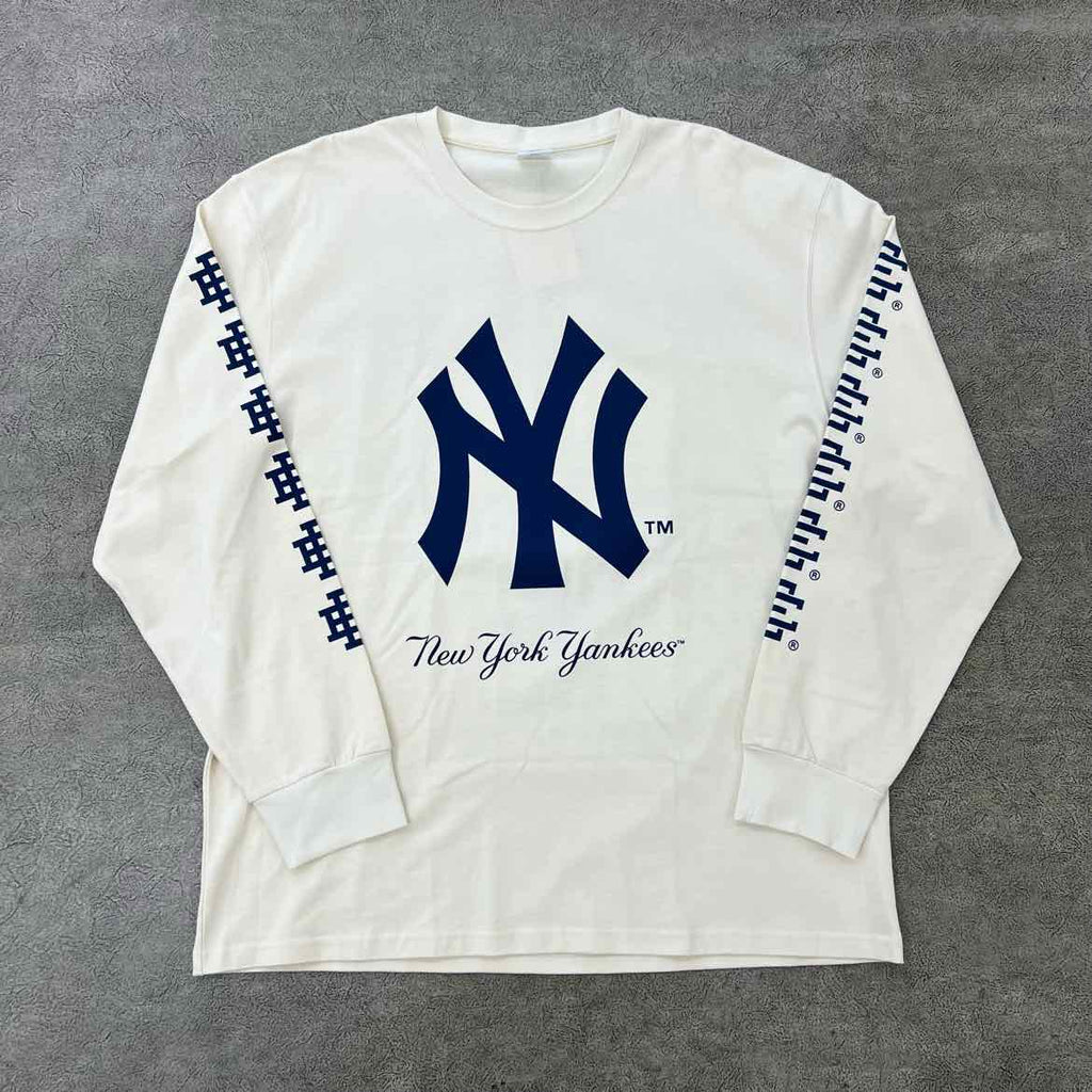Eric Emanuel Long Sleeve "YANKEES WORLD SERIES" Cream New Size XL