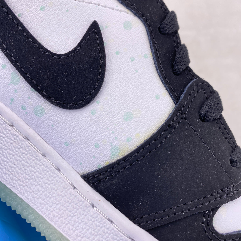 Air Jordan (GS) 1 Mid "White Black Teal" 2019 New Size 5.5Y