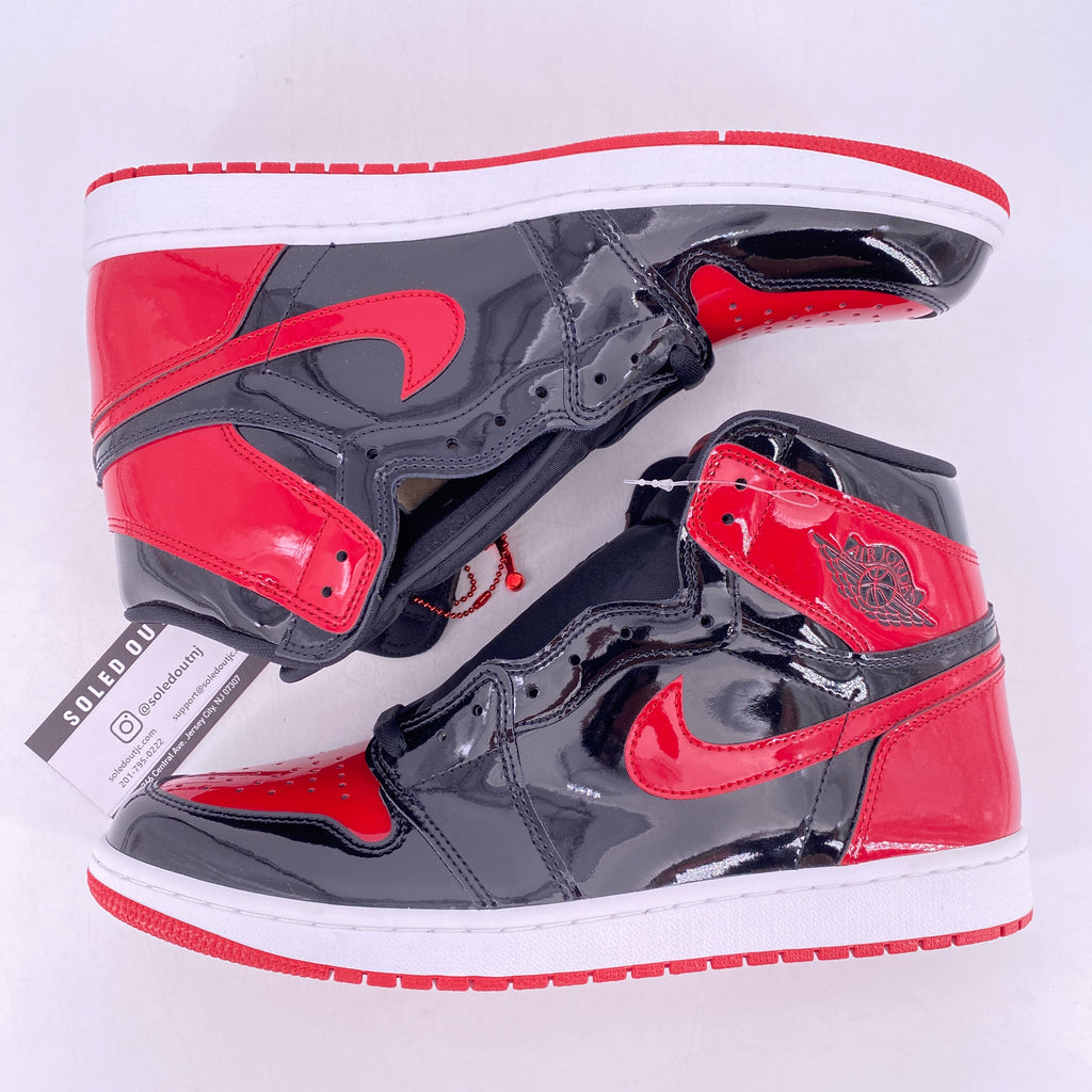 Air Jordan 1 Retro High OG "Patent Bred" 2021 New Size 13