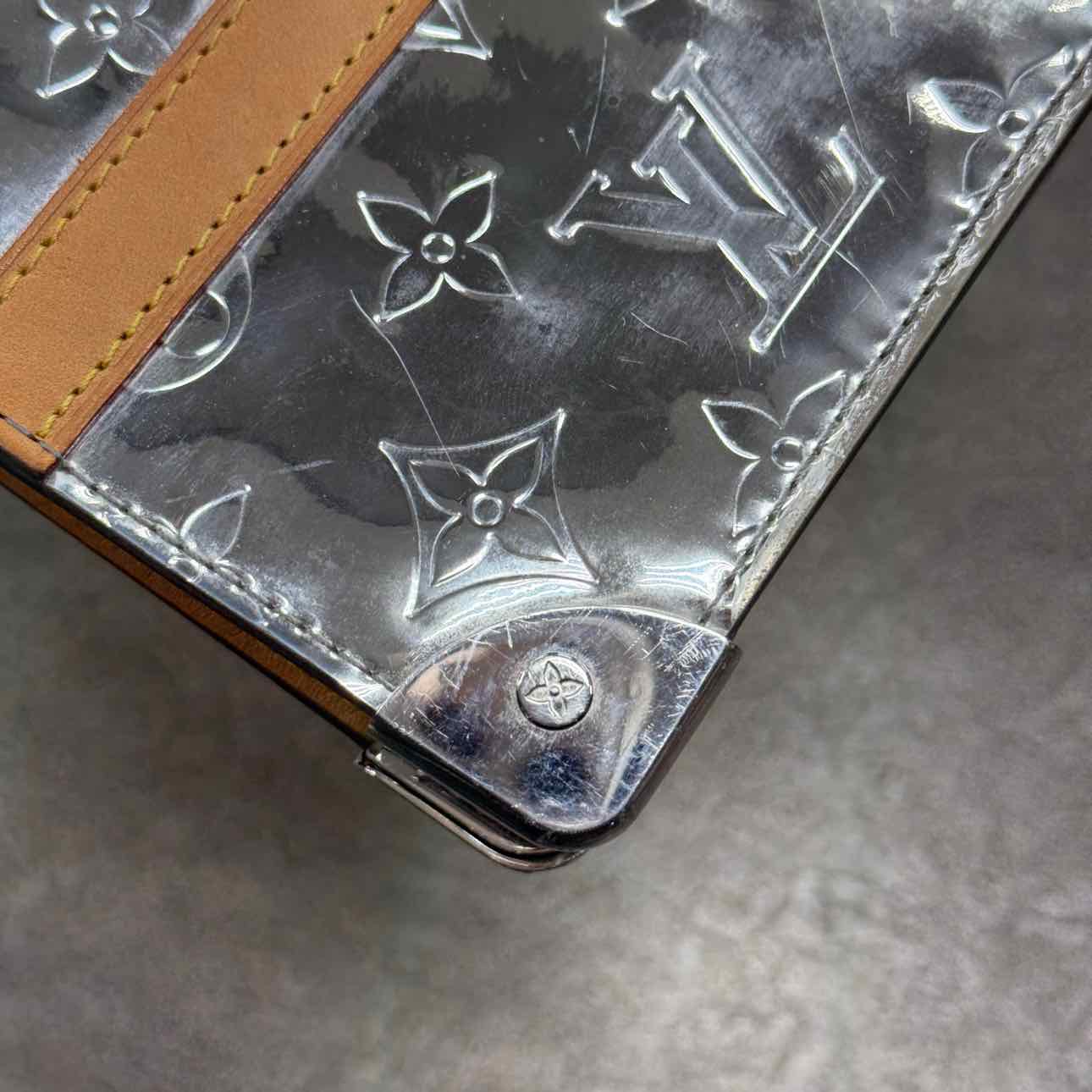 Louis Vuitton Pouch &quot;MIRROR TRUNK POCHETTE&quot; Used Silver Size OS