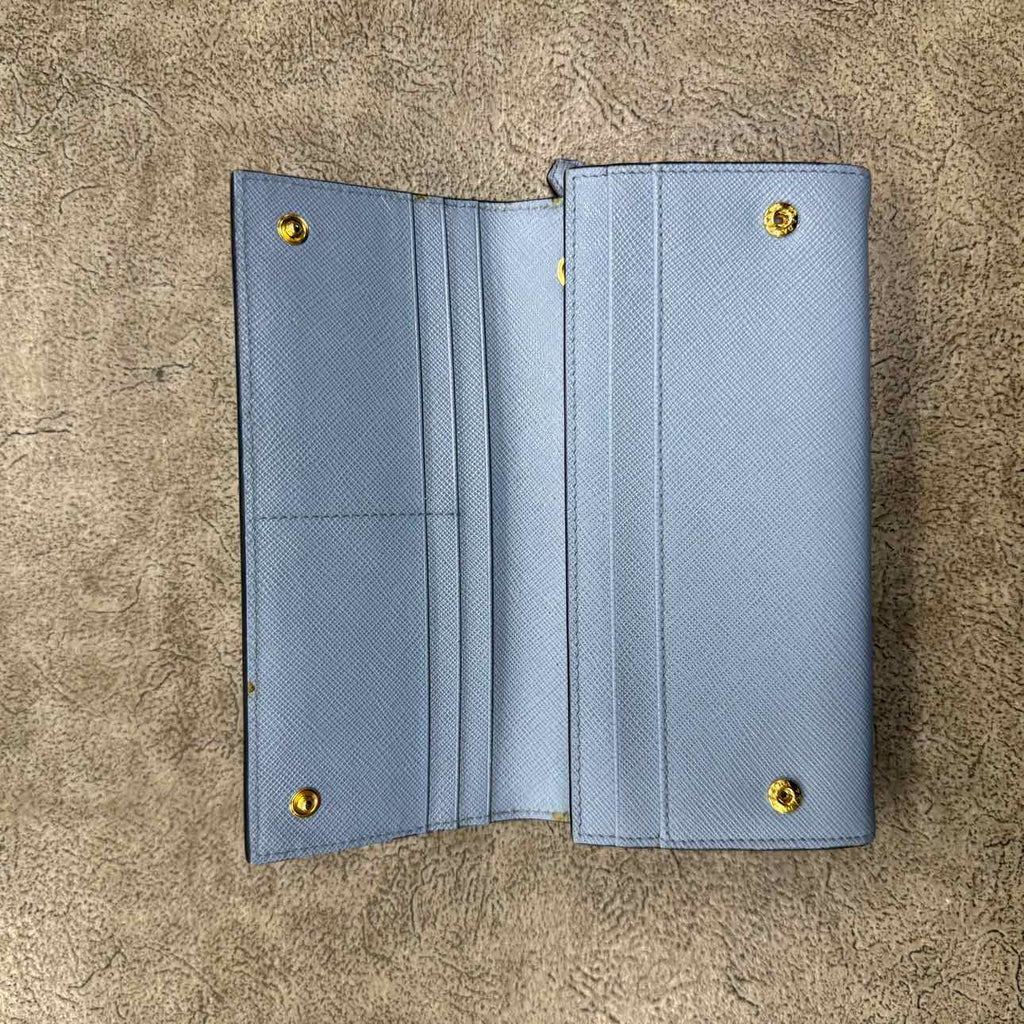 Prada Wallet Used Blue
