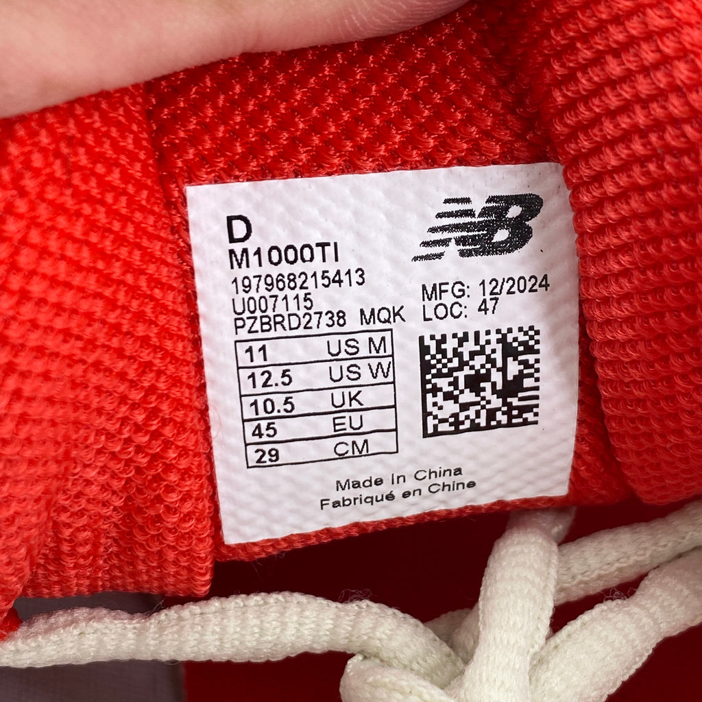 New Balance 1000 "Thisneverthat Metallic Silver Red" 2025 Used Size 11