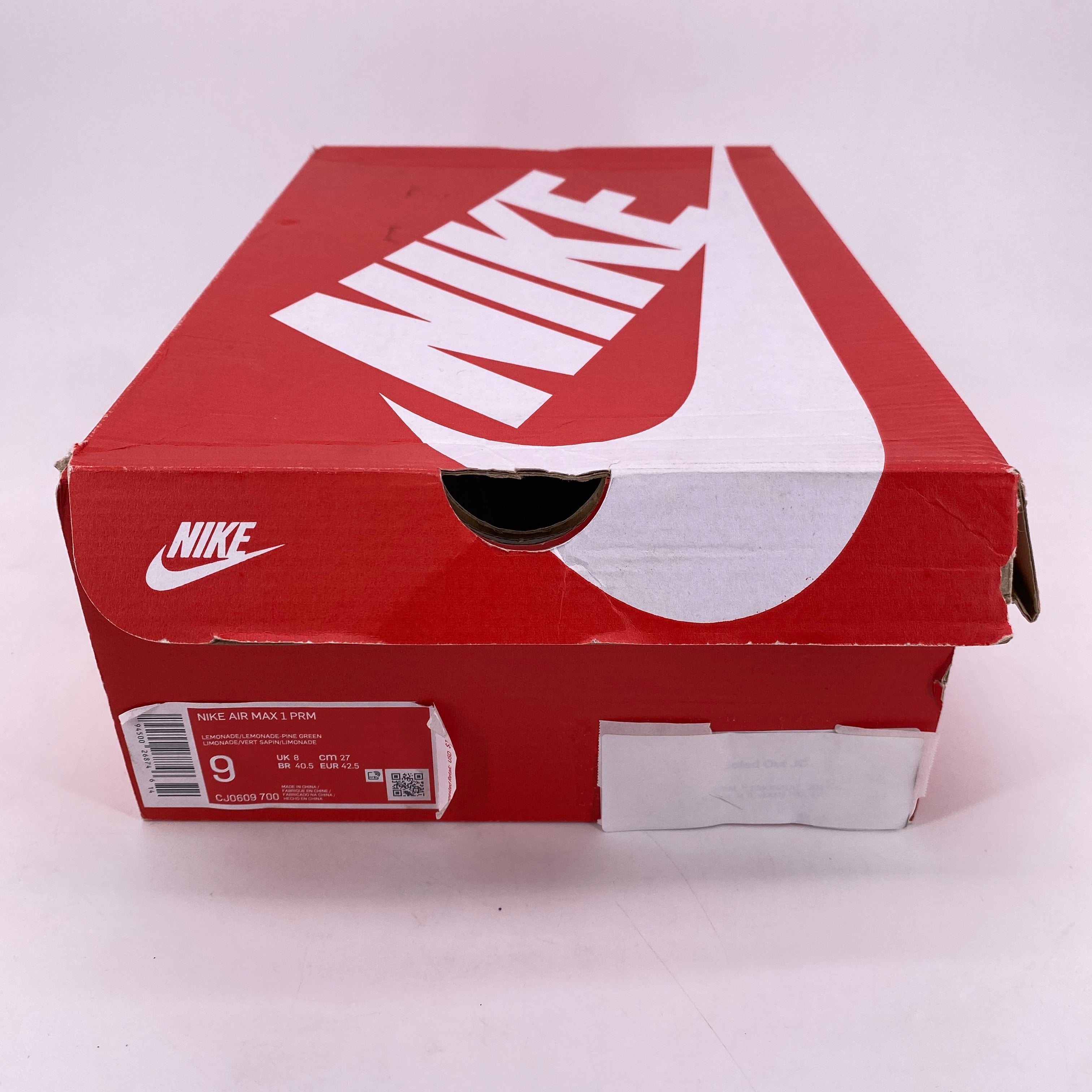 Nike Air Max 1 PRM &quot;Lemonade&quot; 2020 New Size 9