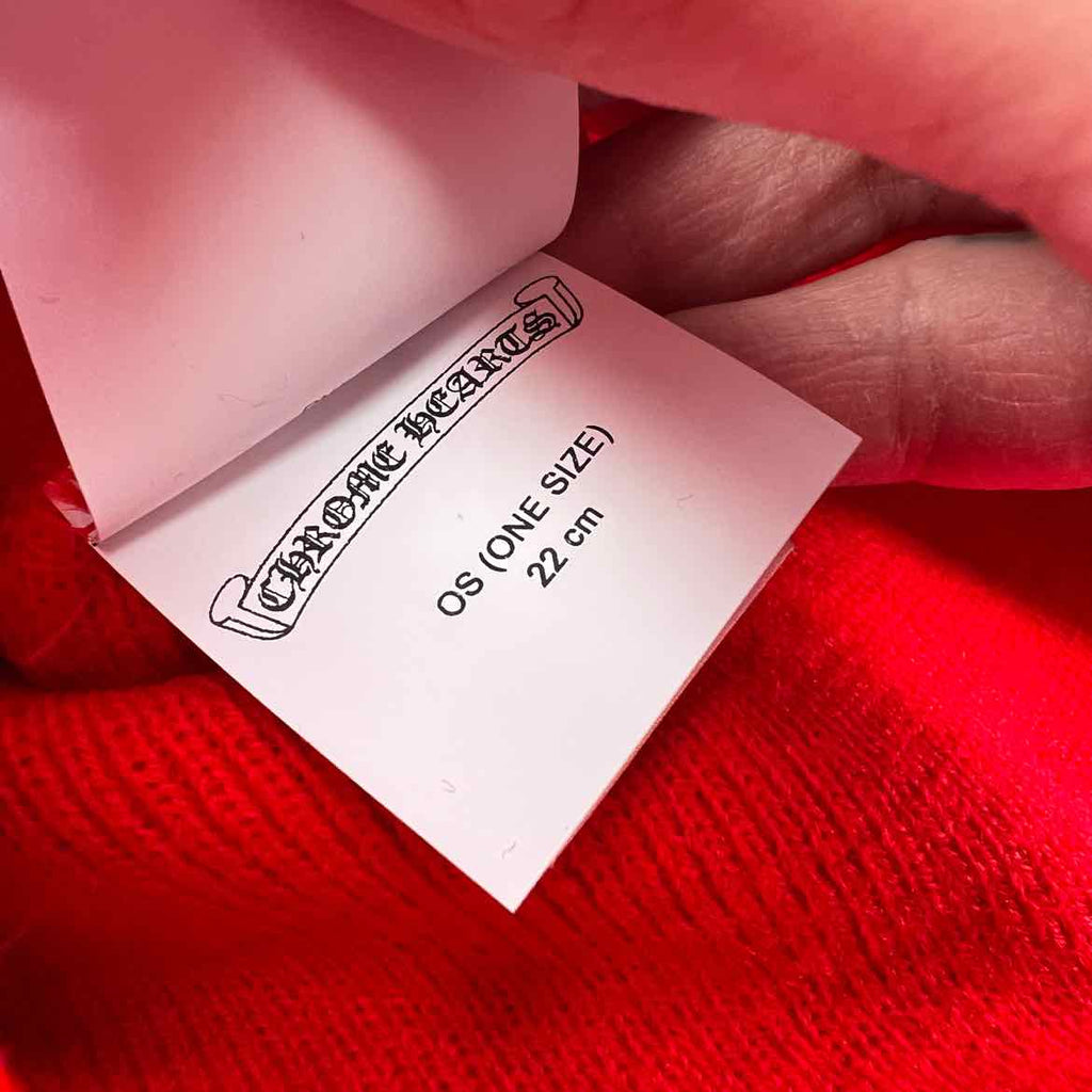Chrome Hearts Beanie "CH LOGO" New Red Size OS