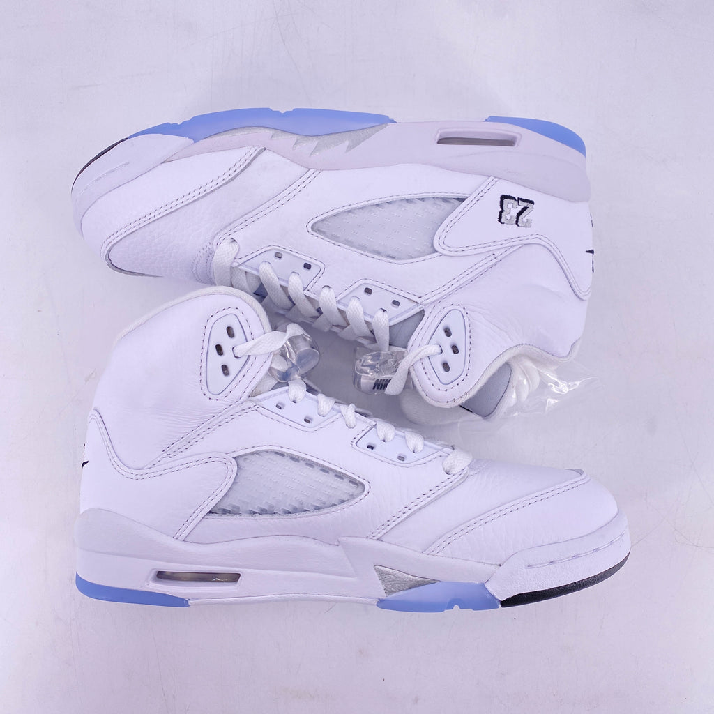 Air Jordan (GS) 5 Retro "White Metallic" 2026 New Size 4Y