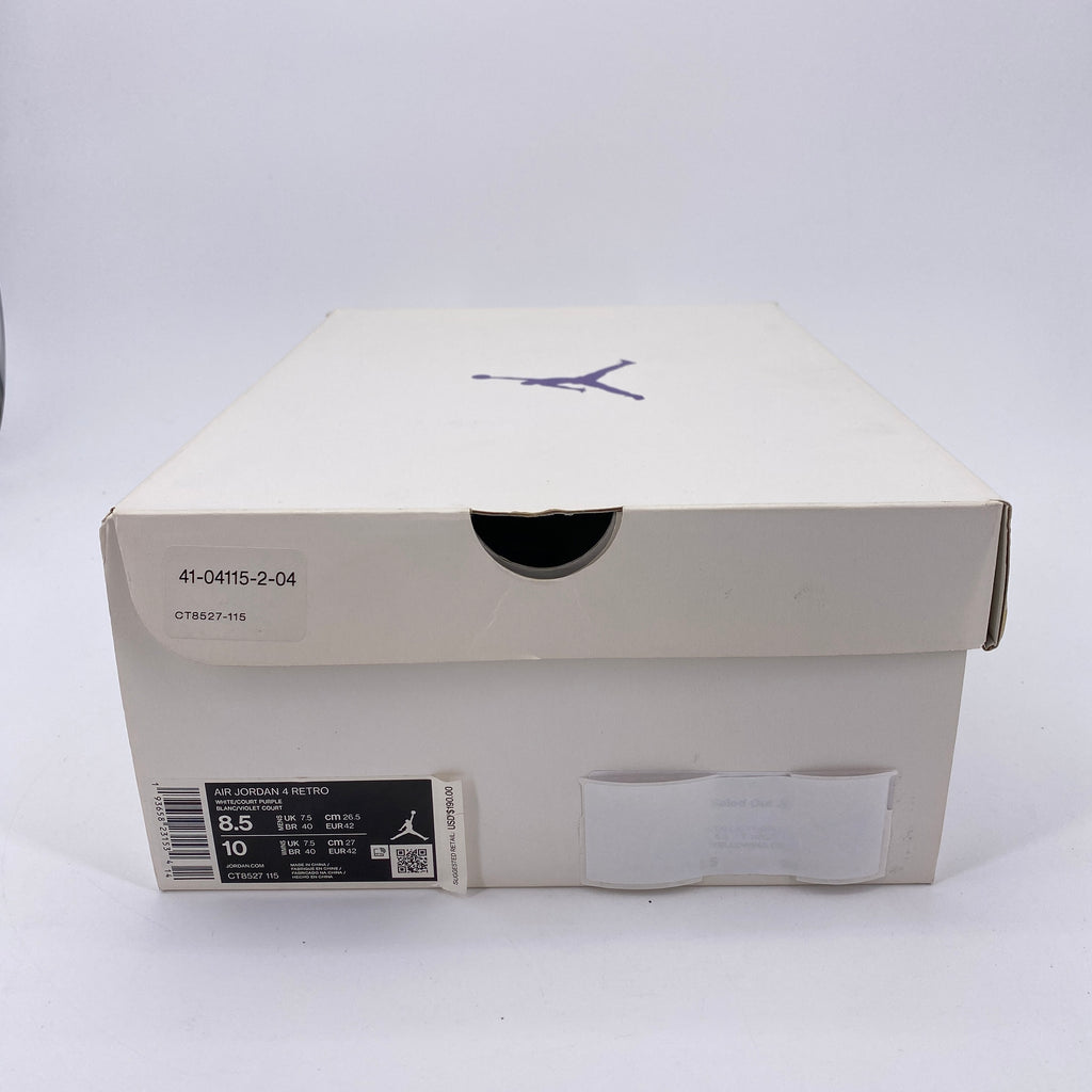 Air Jordan 4 Retro "Metallic Purple" 2020 New (Cond) Size 8.5