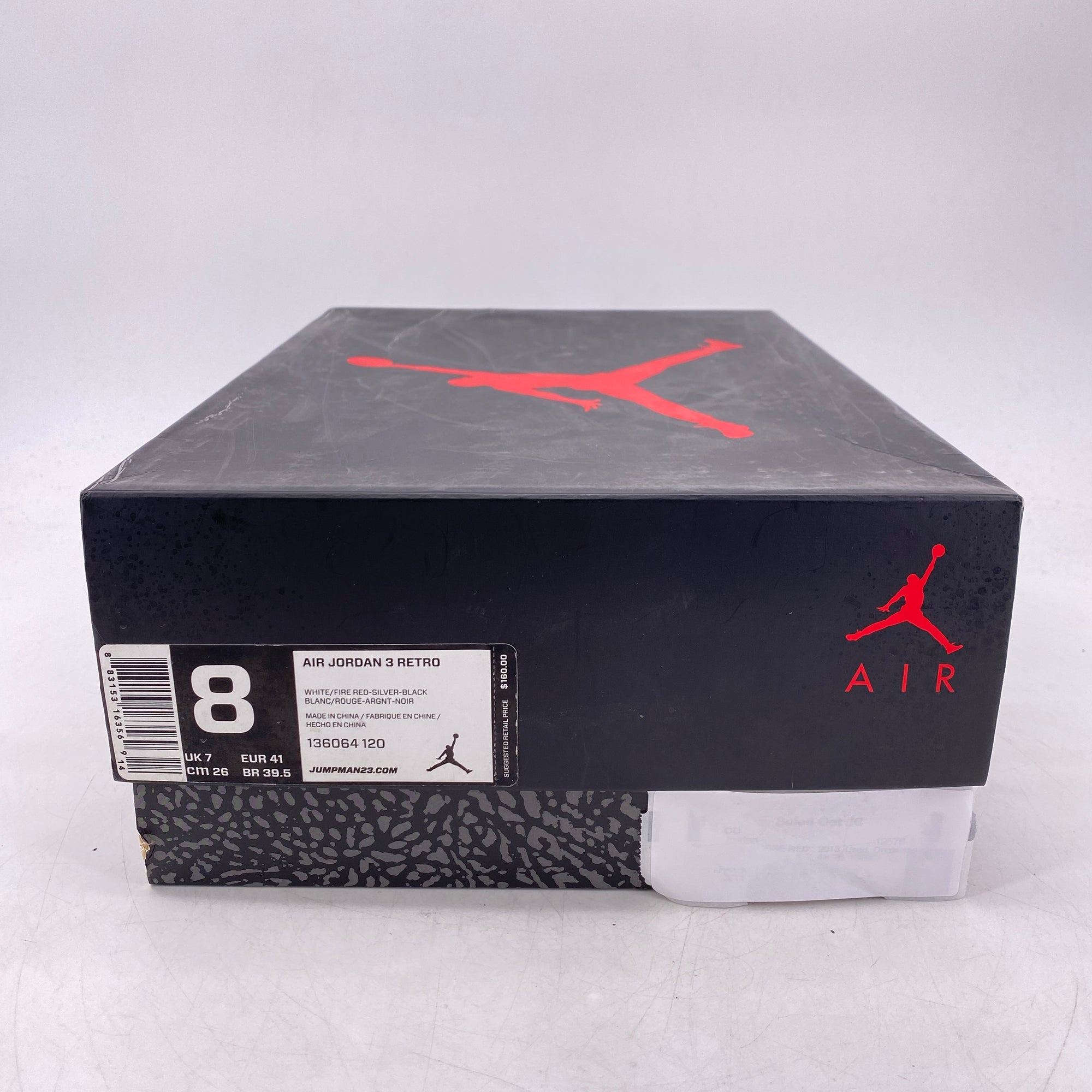 Air Jordan 3 Retro &quot;Fire Red&quot; 2013 Used Size 8