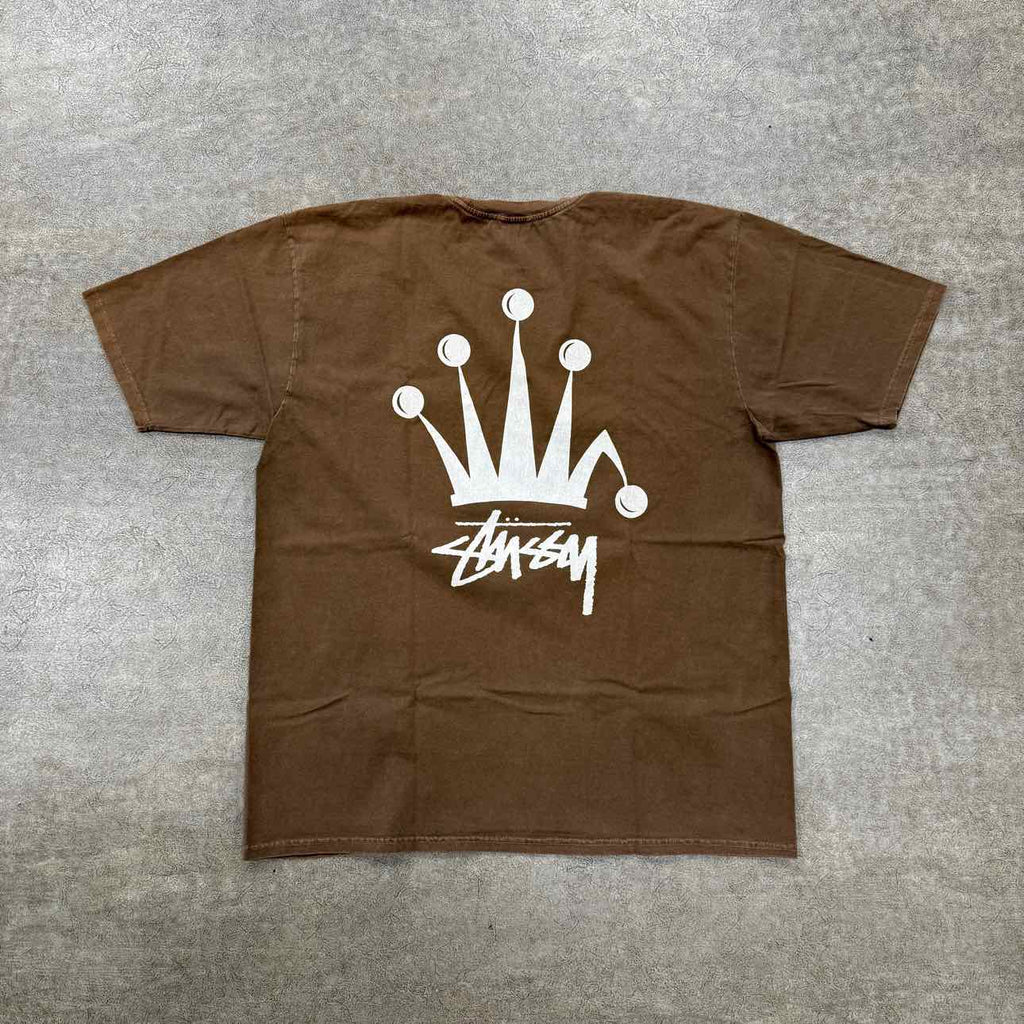 Stussy T-Shirt "KING" Brown Used Size XL