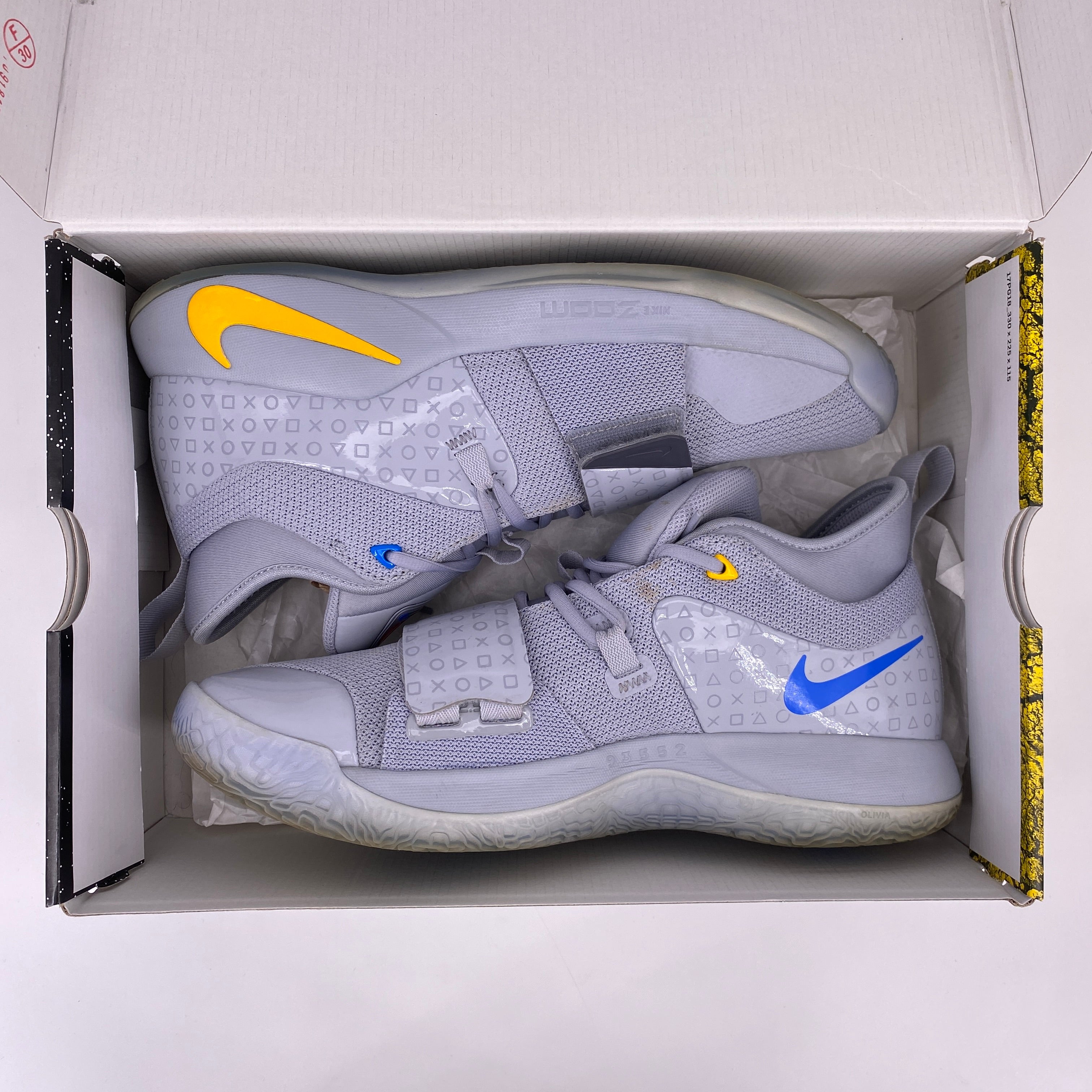 Nike PG 2.5 &quot;Playstation Wolf Grey&quot; 2018 Used Size 10