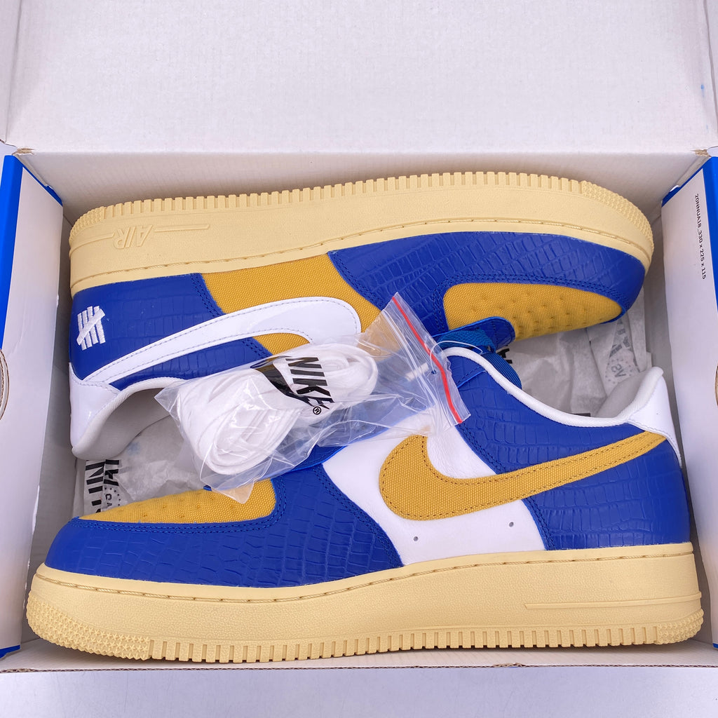 Nike Air Force 1 Low "Undefeated 5 On It Blue Yellow" 2021 New Size 11.5