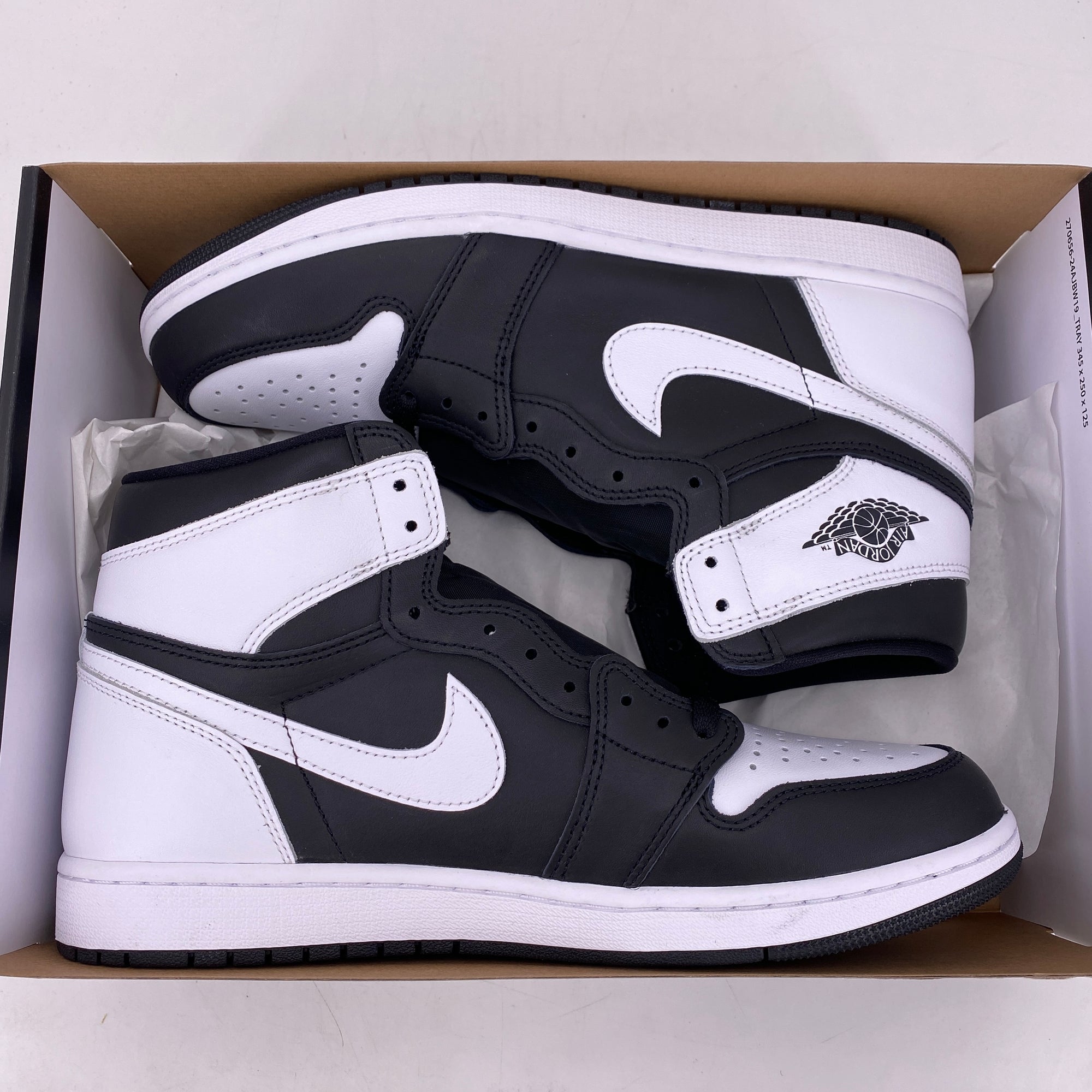 Air Jordan 1 Retro High OG &quot;Black White&quot; 2024 New Size 11.5